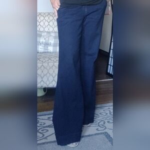 andeawy Stretch Elastizado Women's Boot Cut Jeans - Dark Blue